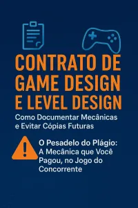 Imagem principal do artigo Contrato de Game Design e Level Design: Como Documentar Mecânicas e Evitar Cópias Futuras